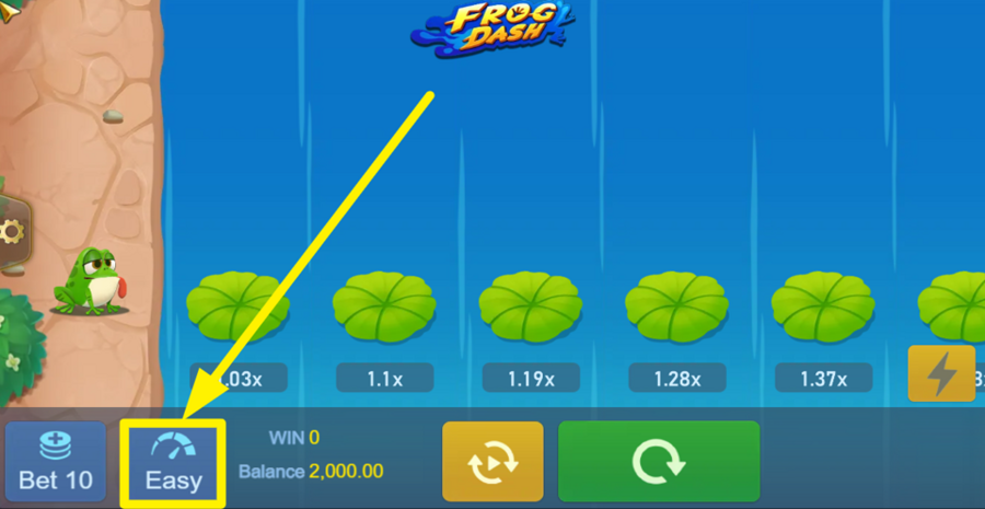 Frog Dash Adjust Difficulty