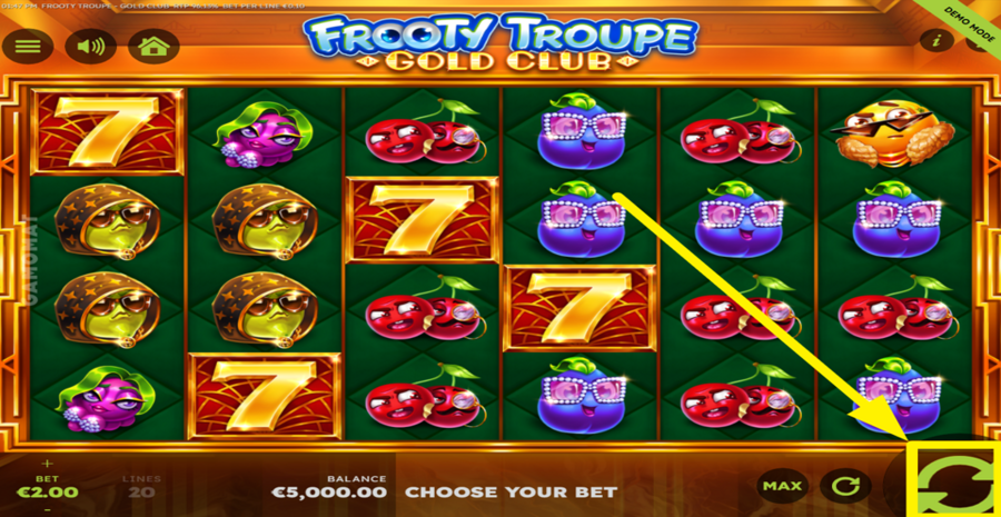 Frooty Troupe Gold Club Spin