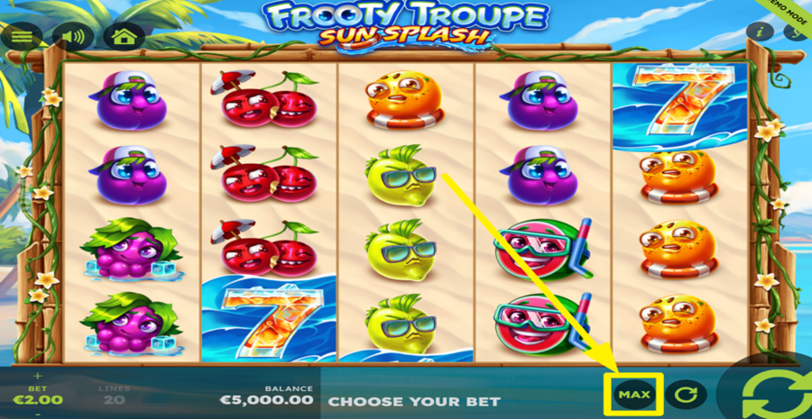 Frooty Troupe Sun Splash Max Bet