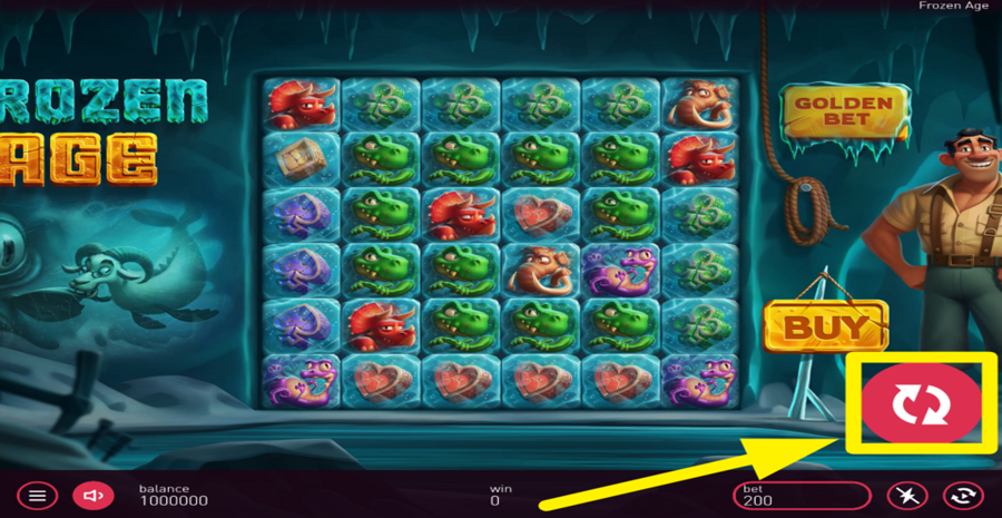 Frozen Age Spin Button