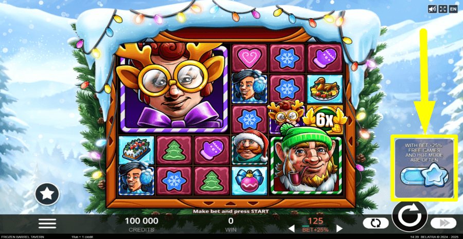 Frozen Barrel Tavern Ante Bet Feature