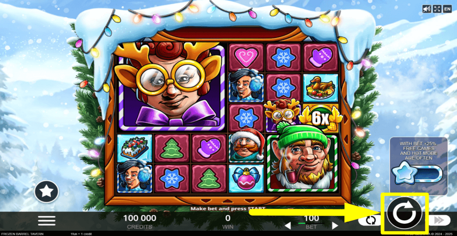 Frozen Barrel Tavern Spin Button