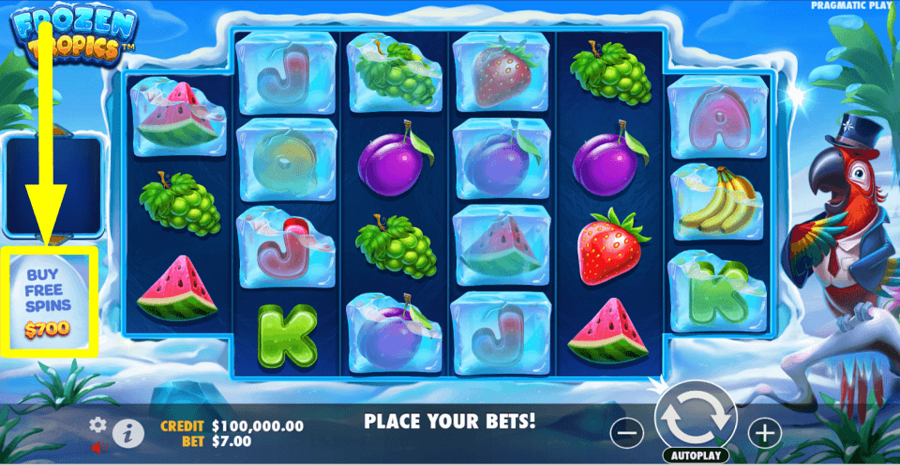 Frozen Tropics Buy Feature