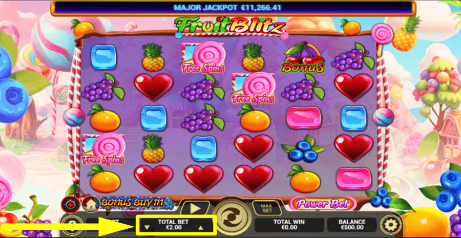 Fruit Blitz Bet Value