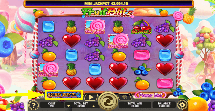Fruit Blitz Bonus Buy Feature