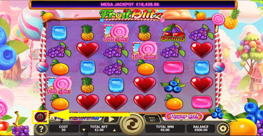 Fruit Blitz Rapid Play Feature
