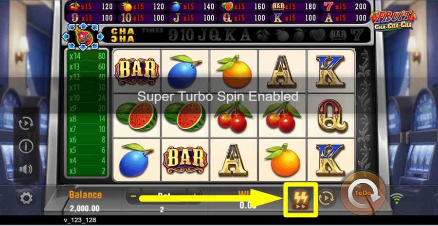 Fruit Cha Cha Cha Turbo Feature