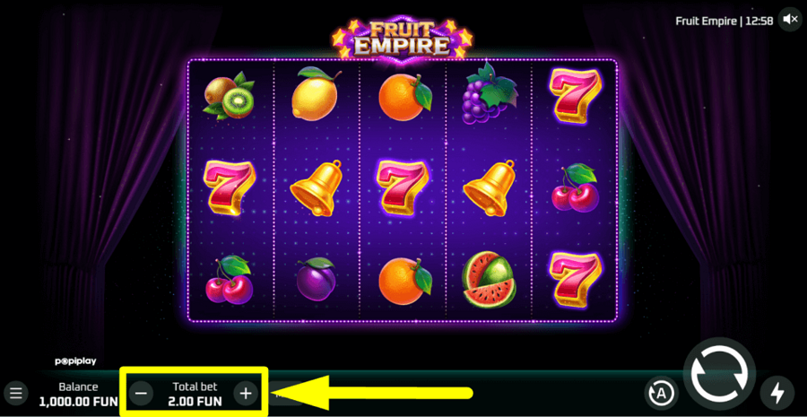 Fruit Empire Bet Value