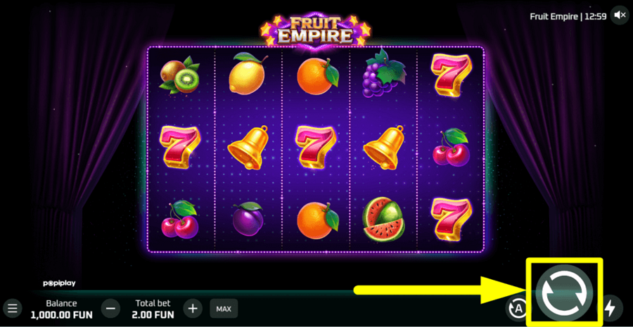 Fruit Empire Spin Button
