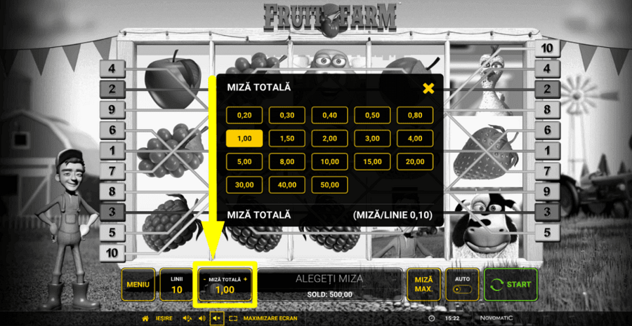 Fruit Farm Total Bet