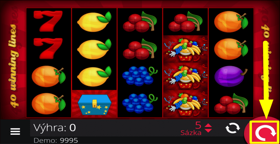 Fruit Jack Spin Button