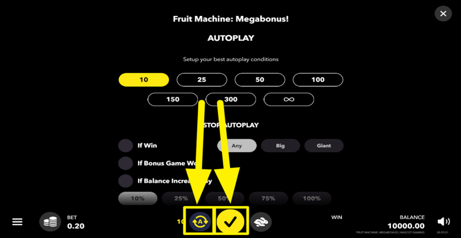 Fruit Machine Megabonus Autoplay