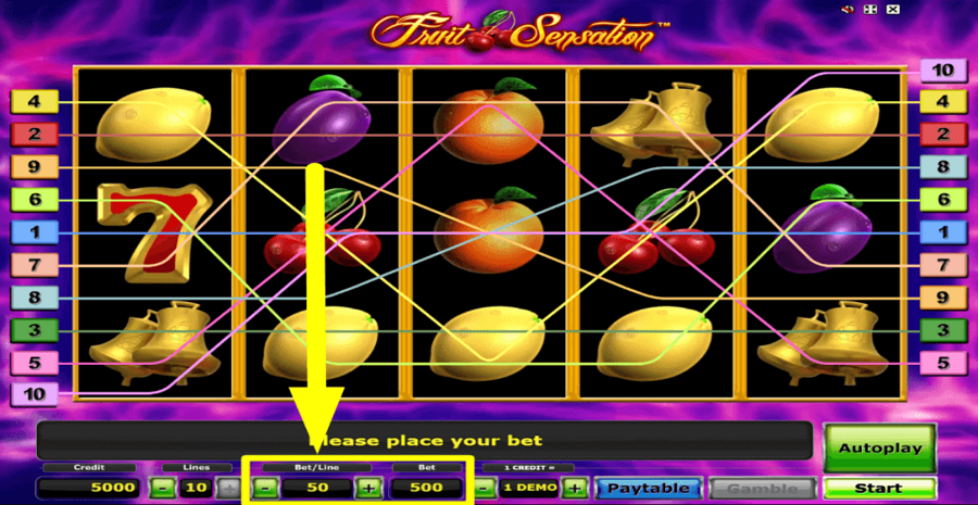 Fruit Sensation Choose Bet