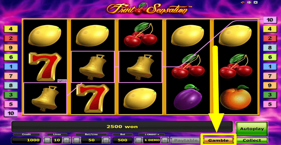 Fruit Sensation Gamble Feature
