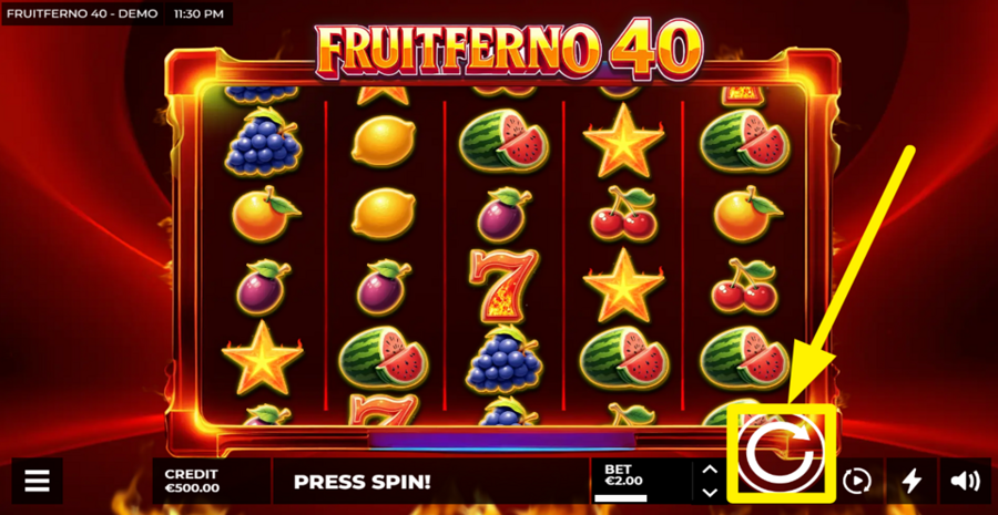 Fruitferno 40 Spin