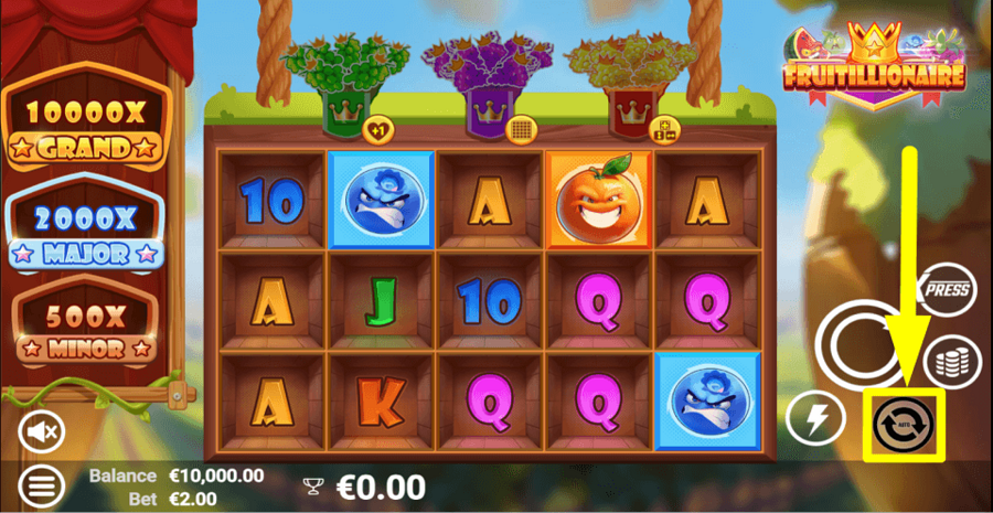 Fruitillionaire Autoplay Feature