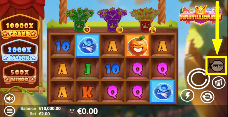 Fruitillionaire Xpress Feature