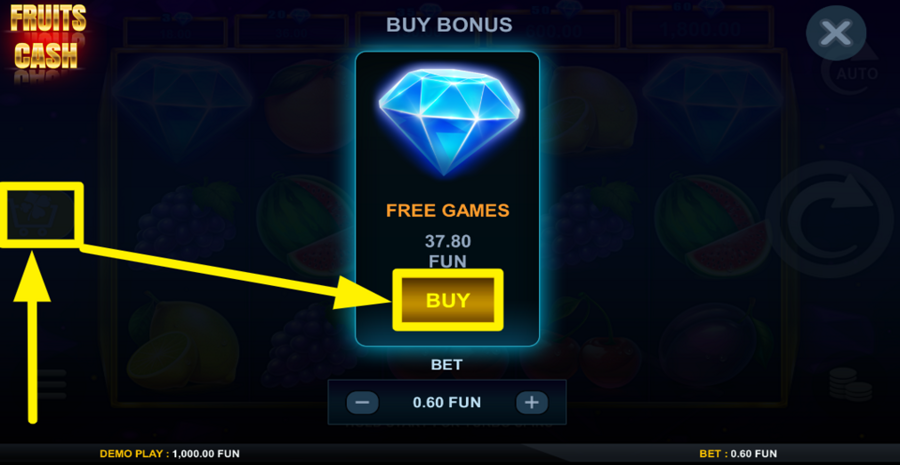 Fruits Cash Buy Bonus