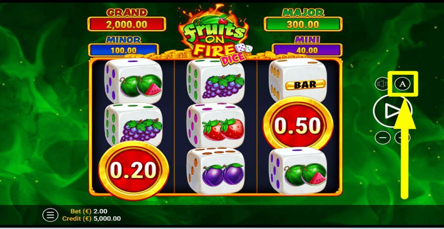 Fruits On Fire Dice Autoplay Feature
