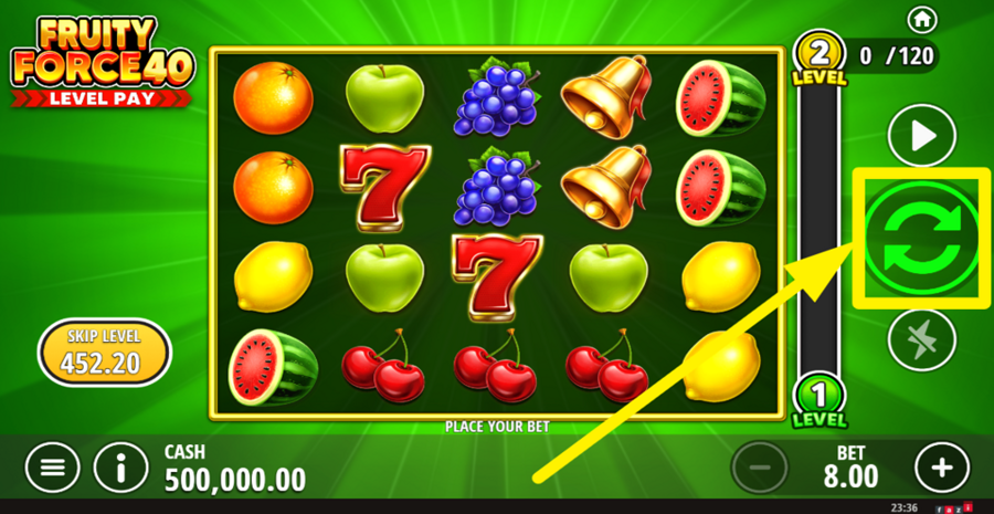 Fruity Force 40 Spin Button