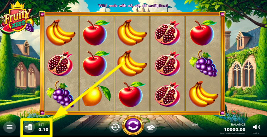 Fruity x125 Adjust Bet