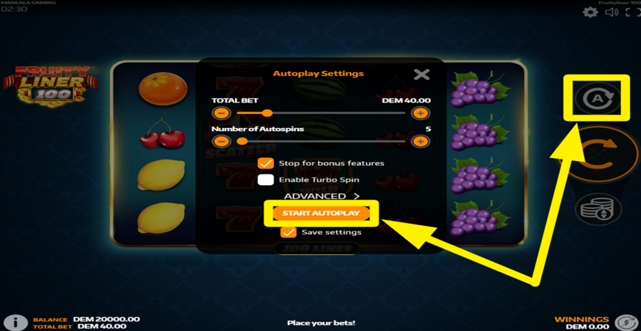 Fruityliner 100 Autoplay