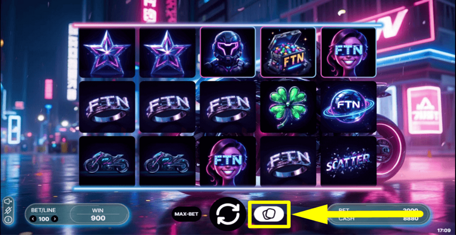 Ftn Galactic 20 Reels Gamble Feature