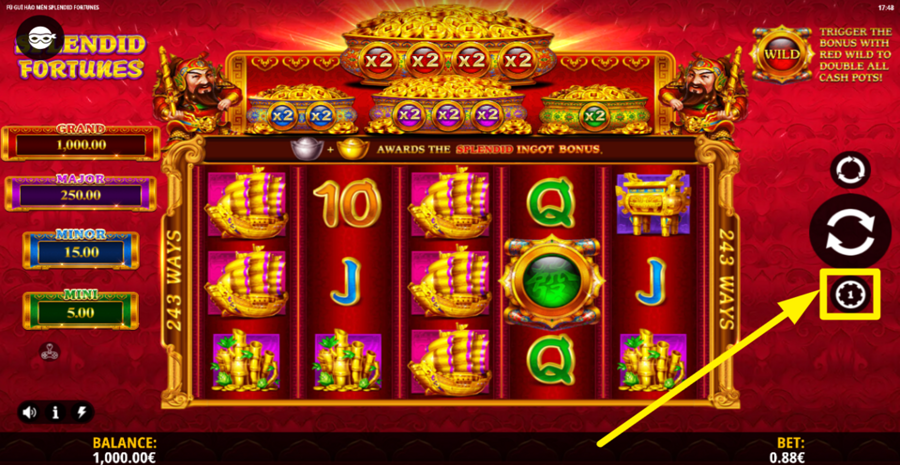 Fu Gui Hao Men Splendid Fortune Adjust Bet