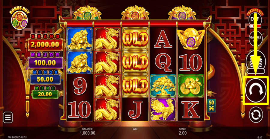 Fu Shen Zhu Fu Spin Button