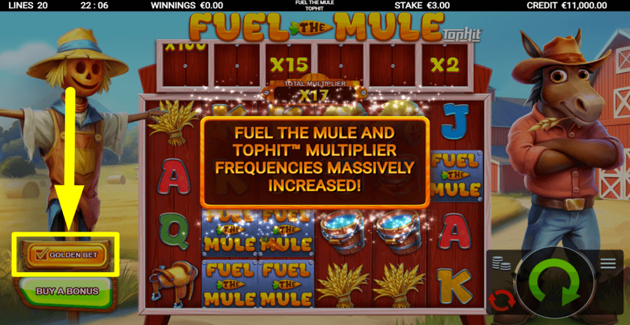 Fuel The Mule Golden Bet Feature