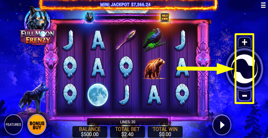 Full Moon Frenzy Bet Value