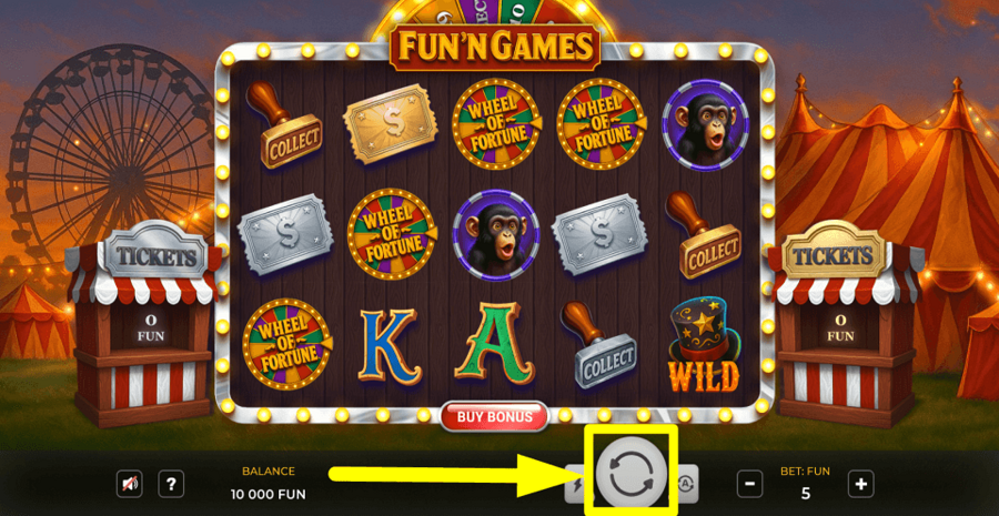 Fun N Games Spin Button