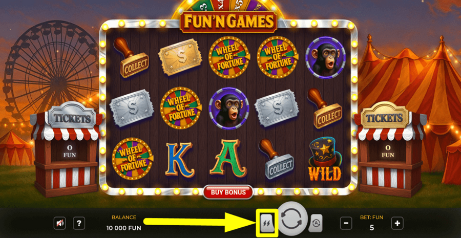 Fun N Games Turbo Feature