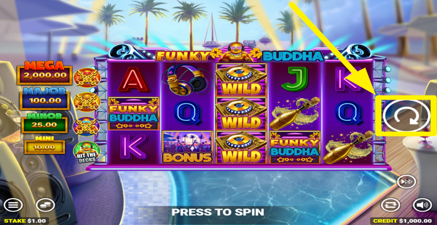 Funky Buddha Spin Button