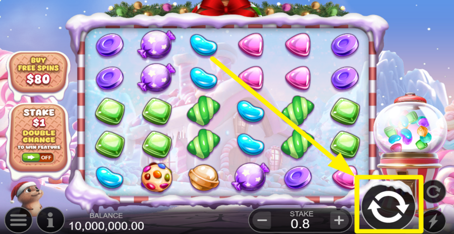 Funky Games Sugar High Spin Button