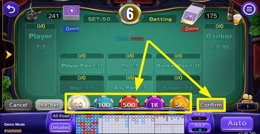 Funta Gaming Baccarat Choose Bet