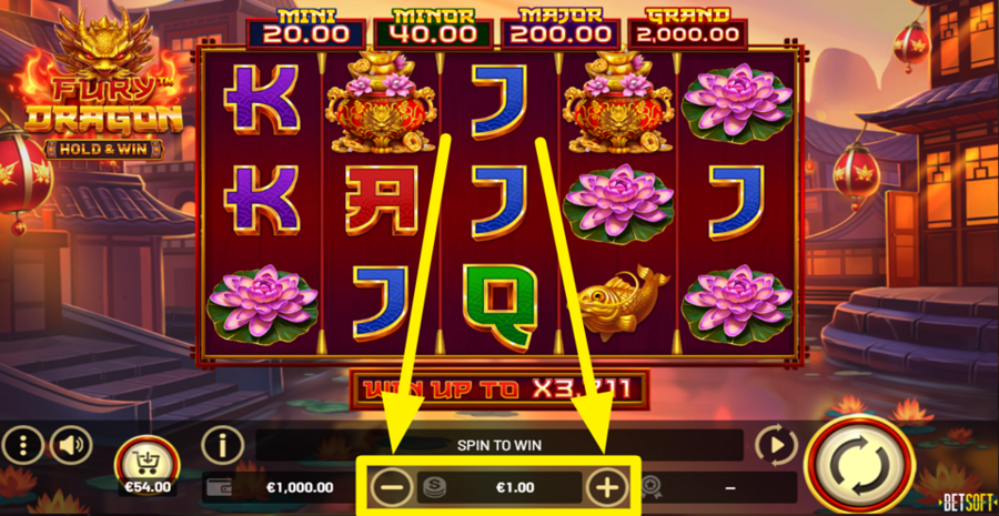 Fury Dragon Hold And Win Adjust Bet