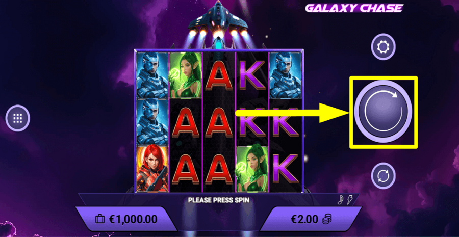 Galaxy Chase Spin Button