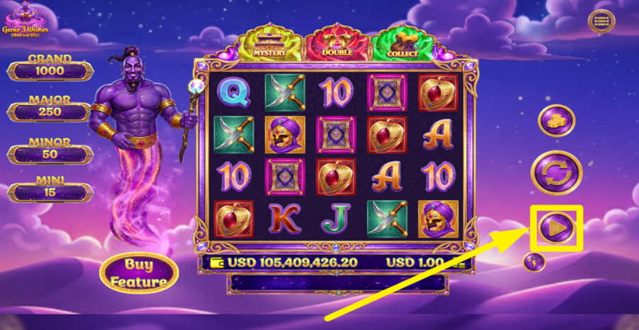 Game Time Tec Genie 3 Wishes Autoplay
