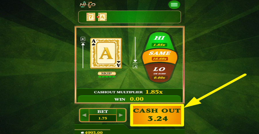 Game Time Tec Hi Lo Cash Out