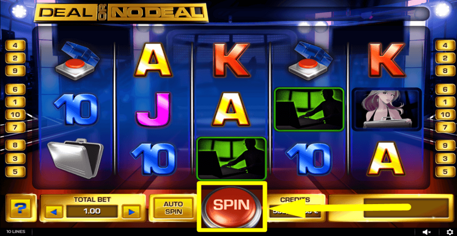 gaming1 Deal Or No Deal Spin Button