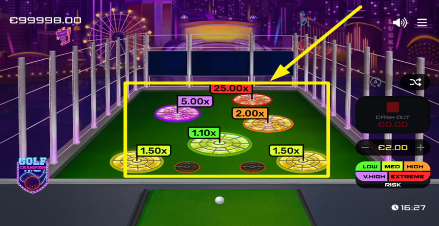 Gaming Corps Golf Champion Choose Spot