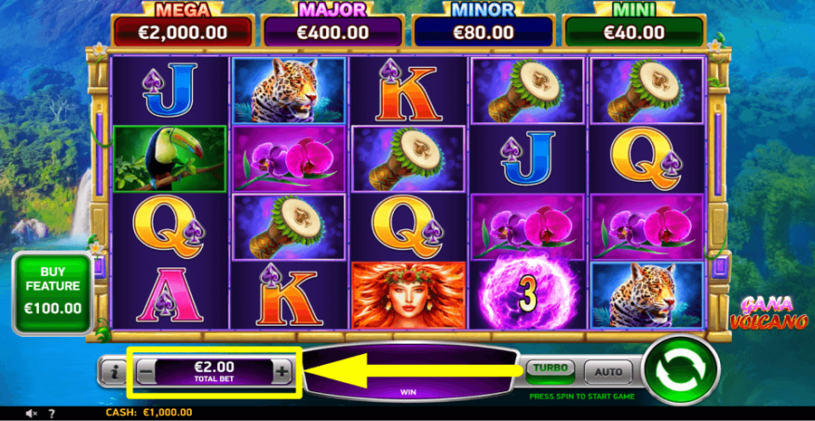 Gana Volcano Bet Value