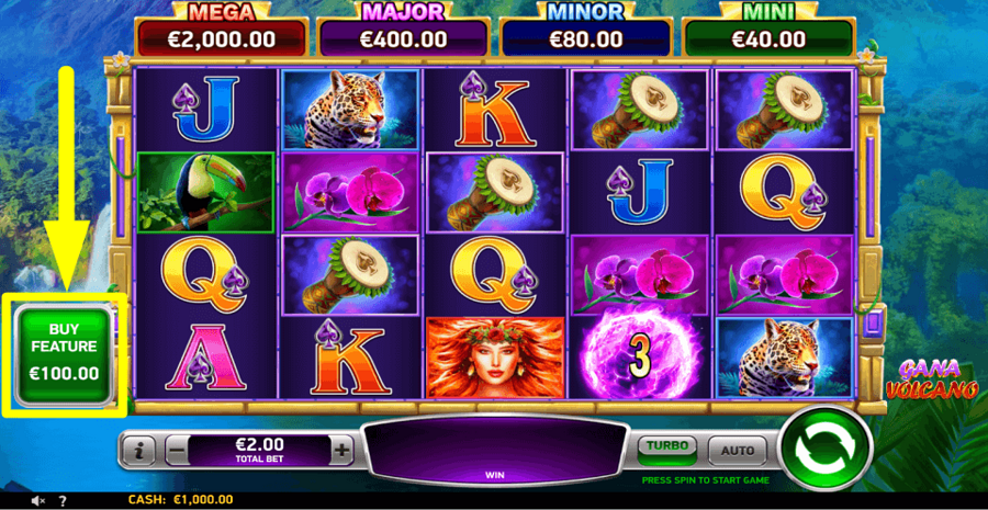 Gana Volcano Buy Feature