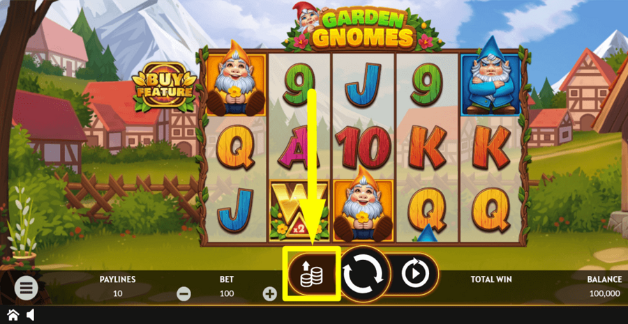 Garden Gnomes Max Bet Button
