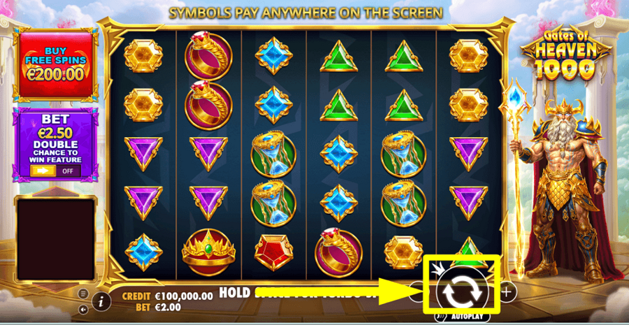 Gates Of Heaven 1000 Spin Button
