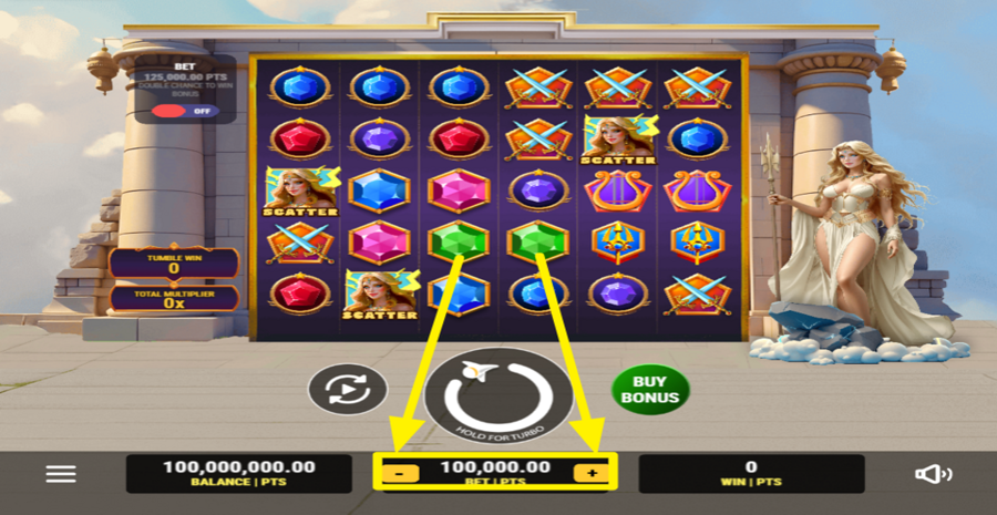 Gates Of Olympia Adjust Bet