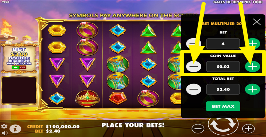 Gates Of Olympus 1000 Adjust Coin Value