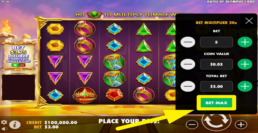 Gates Of Olympus 1000 Max Bet