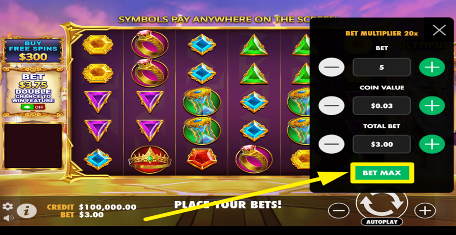 Gates Of Olympus Pachi Buy Max Bet